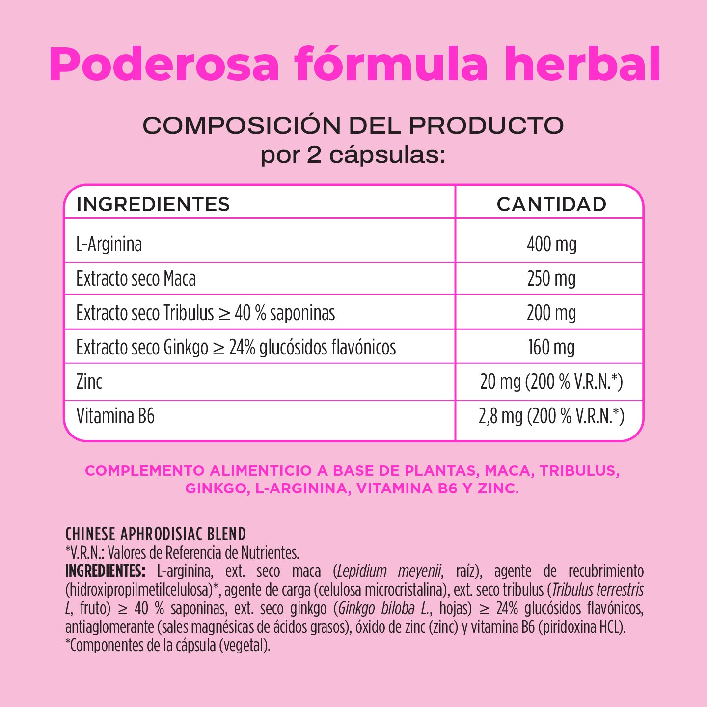 Hi!Sex Aphrodisiac Energy. Afrodisíaco Sexual para Mujeres y Hombres con Maca , Tribulusy L-Arginina. Sube la Testosterona y Aumenta la Libido. Sobres