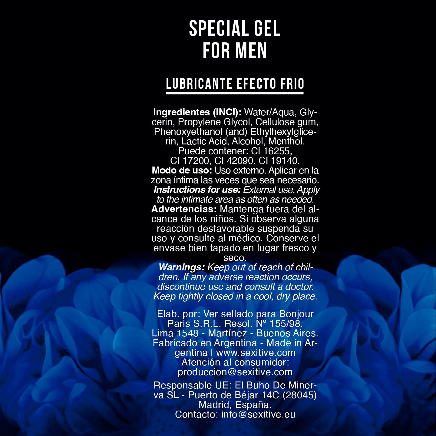 Lubricante LÜBE SUPREME Retardante Sexual Masculino - Lubricante Sexual Efecto Frio a Base de Agua, para Hombres - Gel Retardante de la Eyaculación, Erecciones Fuertes y Duraderas - 130ml