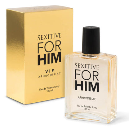 Sexitive FOR HIM VIP. Perfume para hombres. Con Feromonas para atraer a las mujeres. Audaz fórmula extra fuerte. Pheromone Strong. 100 ml - 3.4 fl oz