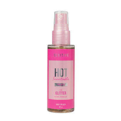 Sexitive HOT INEVITABLE Privée. Spray Glitter brillante muy sexy para mujer con Feromonas. Body Splash afrodisíaco con Glitter - 60 ml  - 2 fl oz