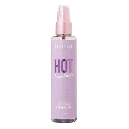 Sexitive HOT INEVITABLE. Spray corporal muy sexy para mujer con Feromonas. Body Splash con Fragancias Afrodisíacas - 100 ml - 3.4 fl oz