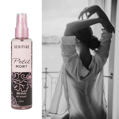 Sexitive PETIT MORT. Spray corporal muy sexy para mujer con Feromonas. Body Splash con Fragancias Afrodisíacas - 100 ml - 3.4 fl oz