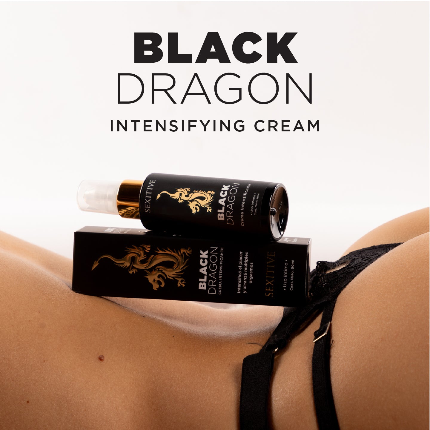 BLACK DRAGON - Crema intensificante orgásmica, intensa y rápida. 50 ml