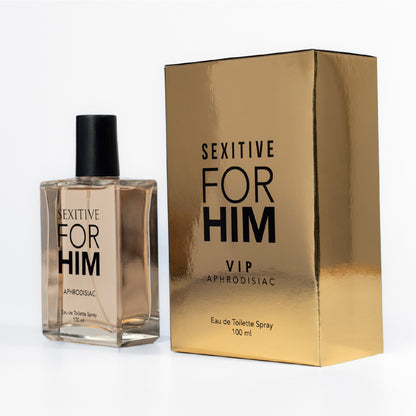 Sexitive FOR HIM VIP. Perfume para hombres. Con Feromonas para atraer a las mujeres. Audaz fórmula extra fuerte. Pheromone Strong. 100 ml - 3.4 fl oz