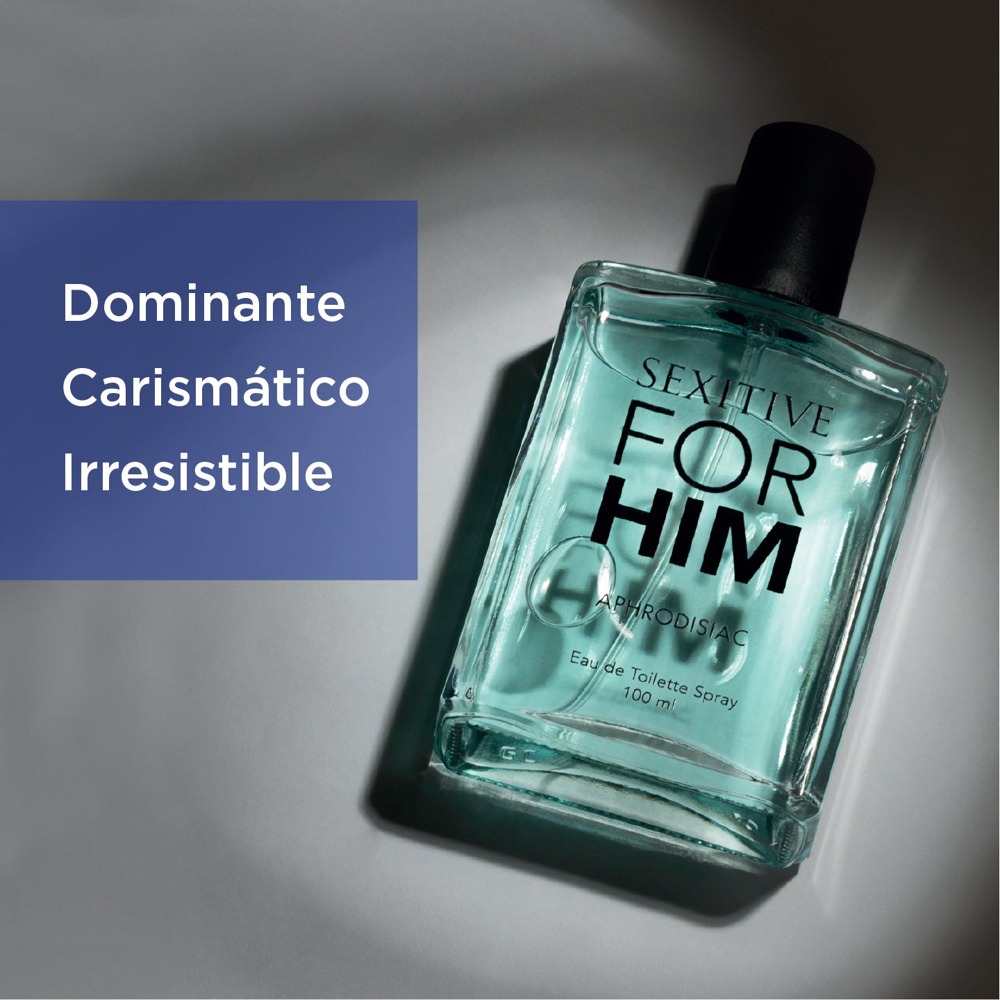 FOR HIM. Cologne for men. With Pheromones to attract women. Potent intensive formula. Pheromone Strong. Security and confidence. Absolute Desire. 100 ml - 3.4 fl oz