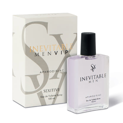 Sexitive INEVITABLE MEN VIP. Perfume Afrodisíaco para Hombres. Con Feromonas para atraer a las mujeres. Audaz fórmula extra fuerte. Pheromone Strong. 100 ml - 3.4 fl oz