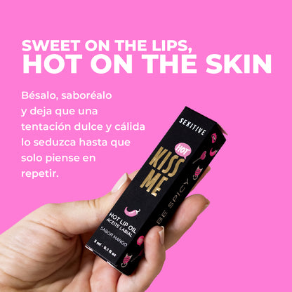 KISS ME - HOT LIP OIL Efecto Calor - Sabor Mango
