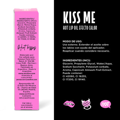 KISS ME - HOT LIP OIL Efecto Calor - Sabor Mango