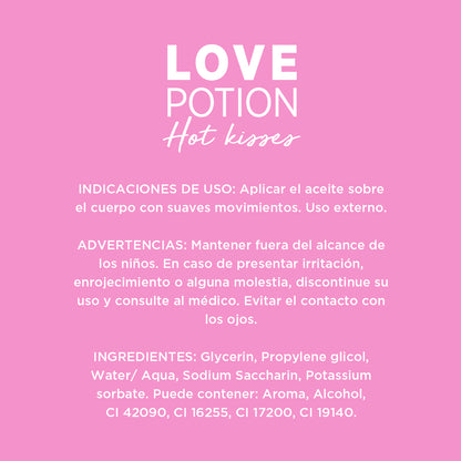 LOVE POTION - Chocolate flavored intimate body oil. Enveloping warming sensation. 30 ml