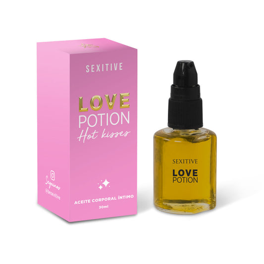 LOVE POTION - Aceite corporal íntimo con sabor a champagne. Sensación envolvente de calor. 30 ml
