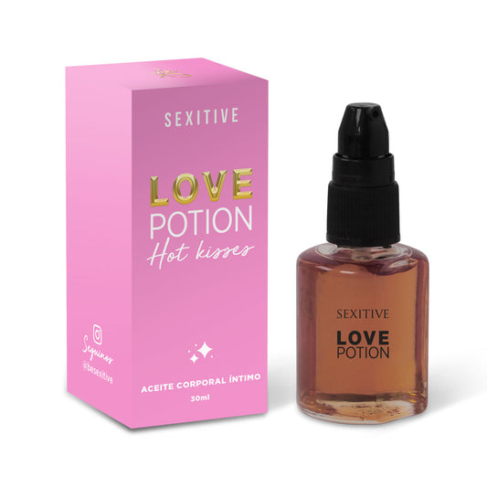 LOVE POTION - Aceite corporal íntimo con sabor a chocolate. Sensación envolvente de calor. 30 ml
