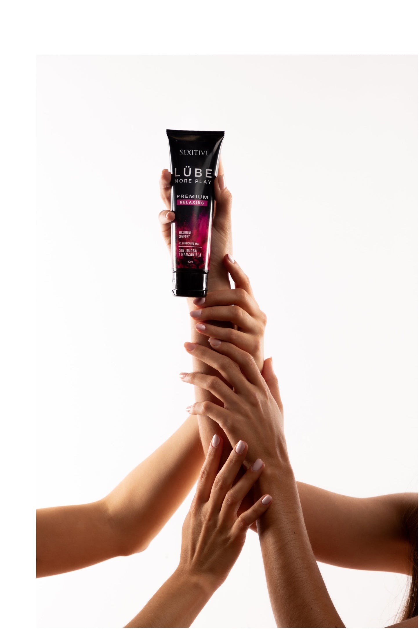 Lubricante LÜBE PREMIUM Relaxing Lubricante Anal Lube Premium Relaxing - Lubricante Anal Relajante a Base de Agua - Relax Gel con Jojoba y Manzanilla para uso unisex - Lubricante Sexual para Parejas - Estimulación - 130ml