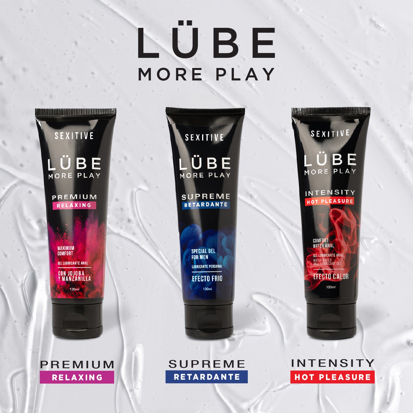 LUBE PREMIUM INTENSITY Hot Pleasure. Anales Gleitmittel mit Wärmeeffekt und auf Wasserbasis – Sexuelles Gleitmittel mit Wärmeeffekt für Paare – Stimulation – 130ml