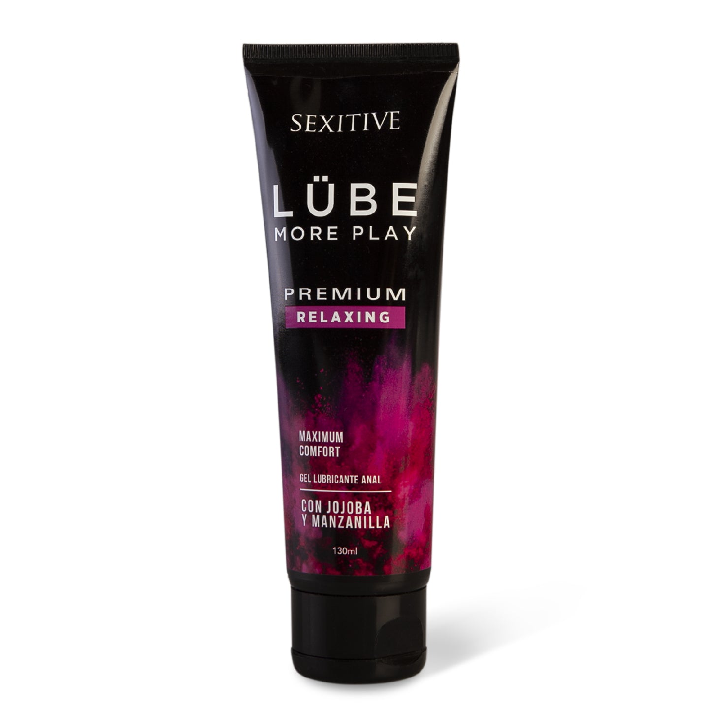 Lubricante LÜBE PREMIUM Relaxing Lubricante Anal Lube Premium Relaxing - Lubricante Anal Relajante a Base de Agua - Relax Gel con Jojoba y Manzanilla para uso unisex - Lubricante Sexual para Parejas - Estimulación - 130ml