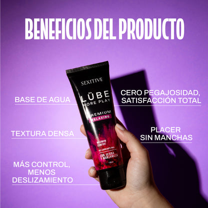 PREMIUM RELAXING Lube - Relaxing Anal Dilator Lubricant - Pain-Free Sensation - Progressive Dilation Thanks to Jojoba and Chamomile - Water-Based Anal Lube - 130ml