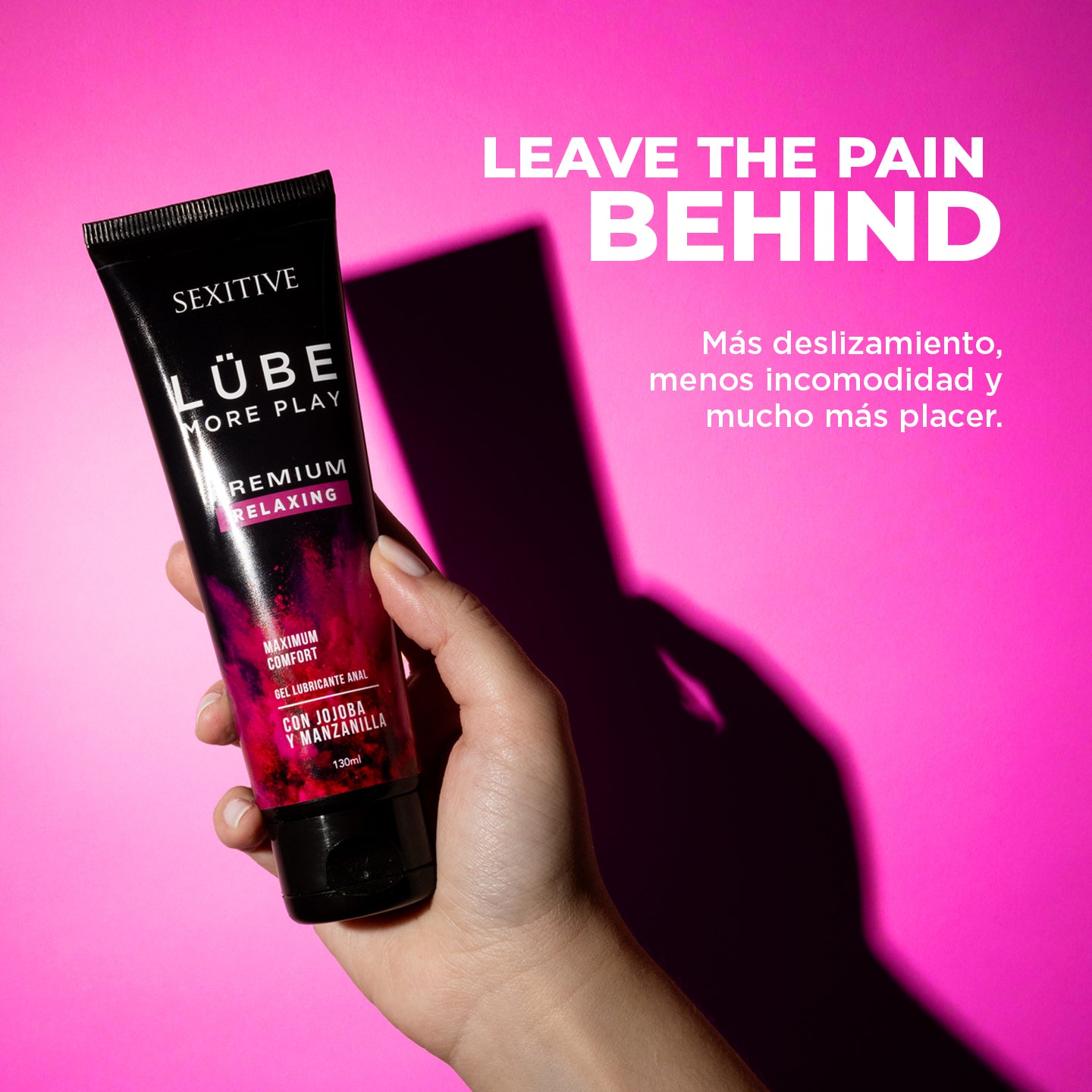 LUBE PREMIUM RELAXING Lubricante Dilatador Anal Relajante - Sensación Sin Dolor - Dilatación Progresiva Gracias a la Acción de la Jojoba y la Manzanilla- Lubricante Anal Base Agua  - 130ml