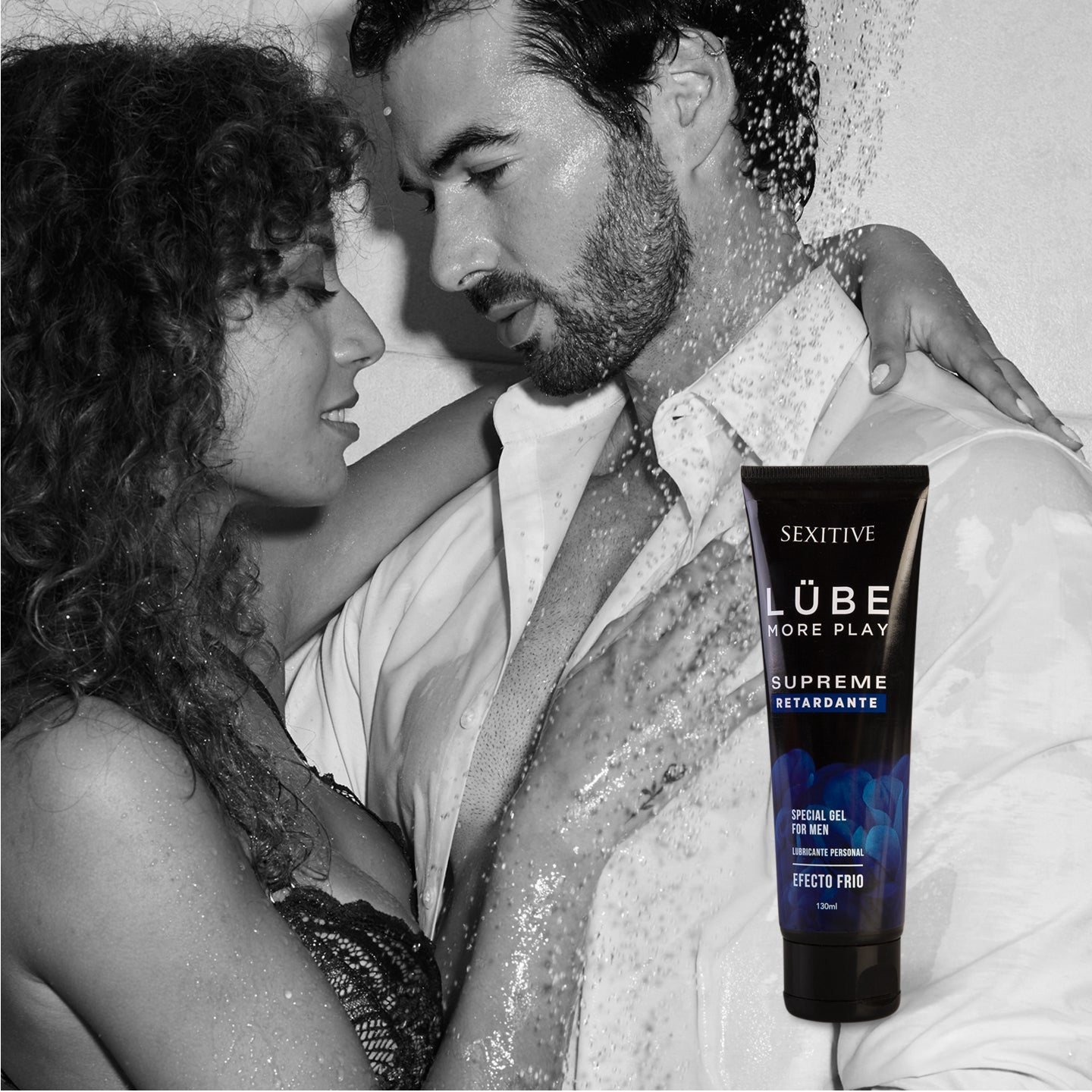 Lubricante LÜBE SUPREME Retardante Sexual Masculino - Lubricante Sexual Efecto Frio a Base de Agua, para Hombres - Gel Retardante de la Eyaculación, Erecciones Fuertes y Duraderas - 130ml