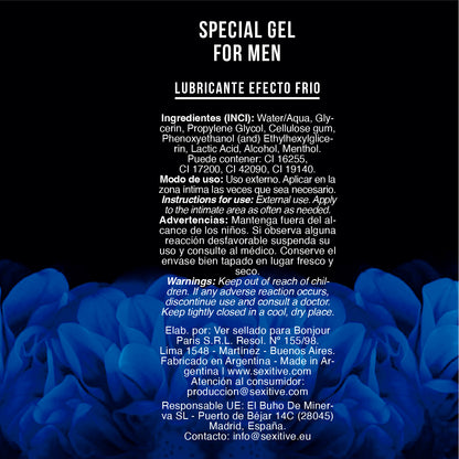 Lubricante LÜBE SUPREME Retardante Sexual Masculino - Lubricante Sexual Efecto Frio a Base de Agua, para Hombres - Gel Retardante de la Eyaculación, Erecciones Fuertes y Duraderas - 130ml