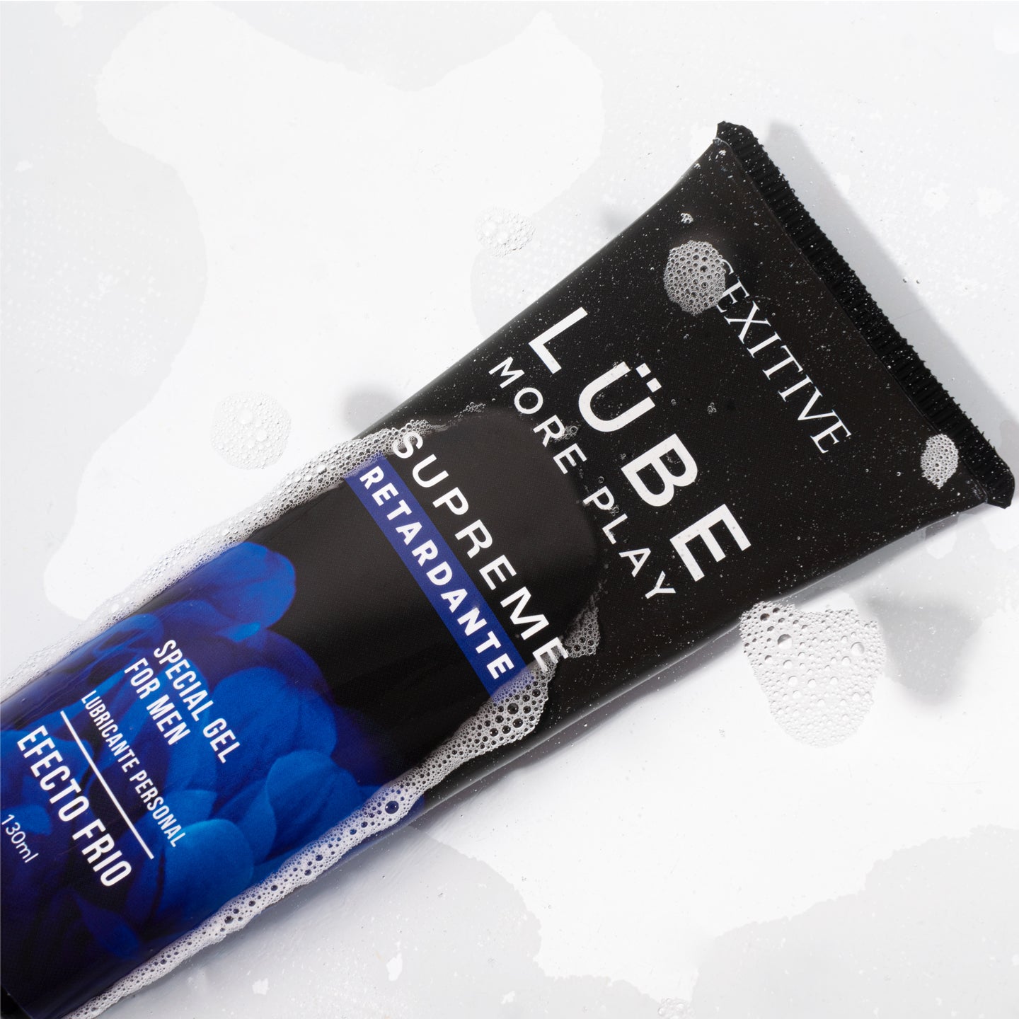 Lubricante LÜBE SUPREME Retardante Sexual Masculino - Lubricante Sexual Efecto Frio a Base de Agua, para Hombres - Gel Retardante de la Eyaculación, Erecciones Fuertes y Duraderas - 130ml