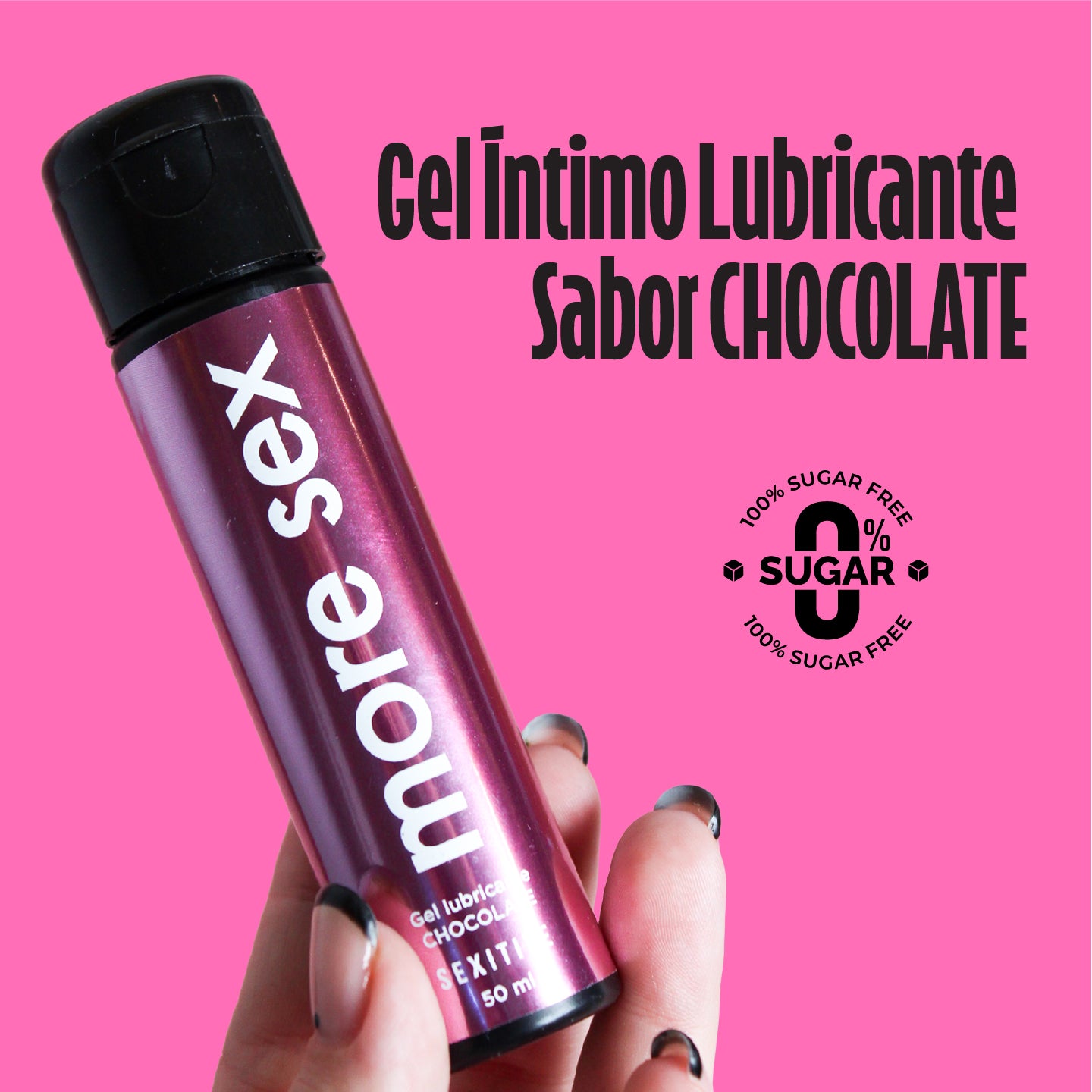 MORE SEX Chocolate - Chocolate Temptation Lubricating Intimate Gel - Sweet Hydrating and Sensorial - Silky and Kissable Texture for Couple's Play - Stimulating and Edible Sensation - 50ml