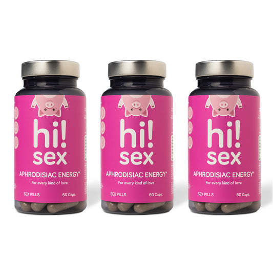 Pack Hi!Sex Aphrodisiac Energy x 3 - Suplemento Afrodisíaco - (3 Botes x 60 cápsulas)