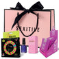 Regalos Sexys By Sexitive: “PRE-WEDDING PARTY” Packaging rosa de lujo con Sex Roulette Party Edition, aceite Love Potion y una caja con 10 sobres de Hi!Sex Aphrodisiac. Perfecto para despedir la soltería con placer y diversión.