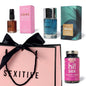Regalos Sexys By Sexitive: “DESIRE” Gift bag para compartir con tu pareja, cargado de deseo con un perfume unisex Ibiza, un Love Potion de chocolate y un Hi Sex de pills afrodisíacas