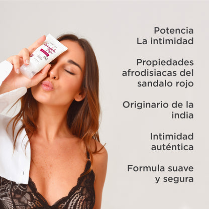 Gel Intimo Sensbomb Sandalo Rojo. Con extractos naturales energizantes. Formulado con el poder estimulante y afrodisíaco del Sándalo. - 70 ml