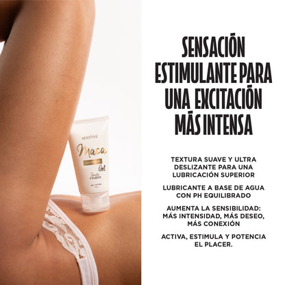 SENSBOMB MACA - Sexual Lubricant with Aphrodisiac Maca - Stimulating Sensation for More Intense Excitement - Water-based - PH Balanced - Paraben-Free 70ml